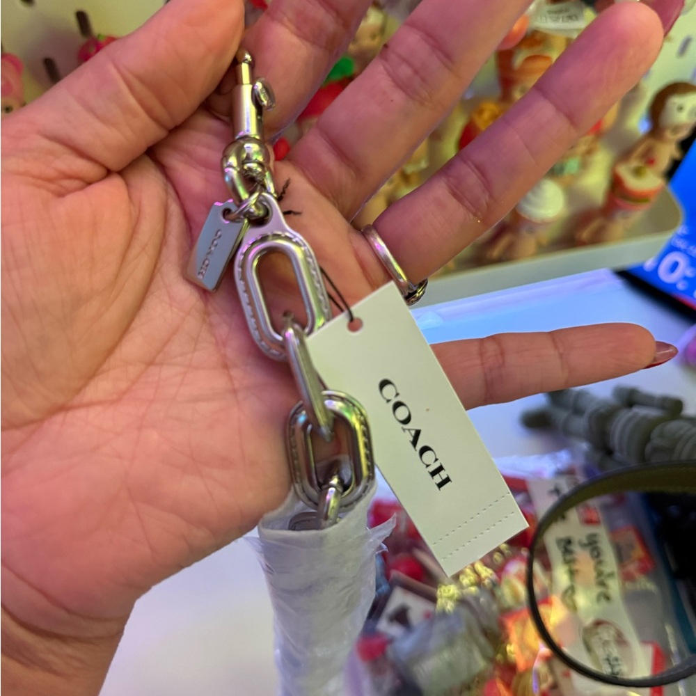Coach Silver Metal Chain Strap